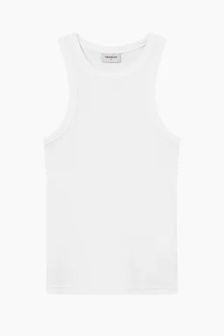 bareen Rib Tank Top Women – hvid — produktfoto