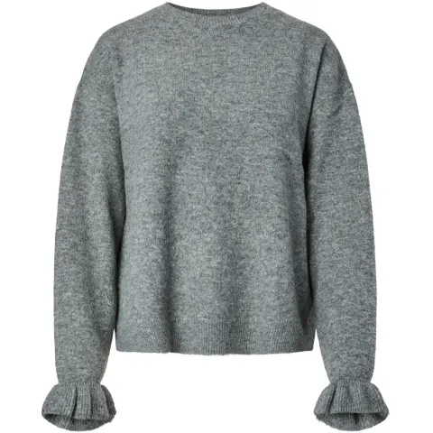 Pieces strik Pcsally – Medium grey melange — produktfoto