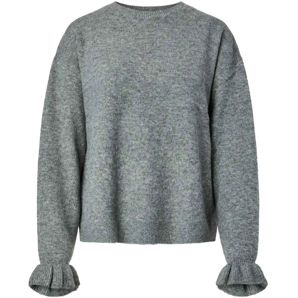 Pieces strik Pcsally – Medium grey melange — produktfoto