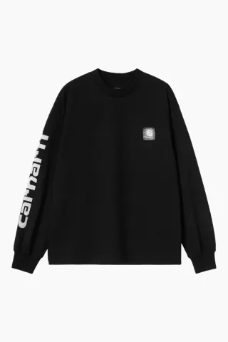 Carhartt W' L/S Archive Script T-Shirt - Black – Carhartt WIP — produktfoto