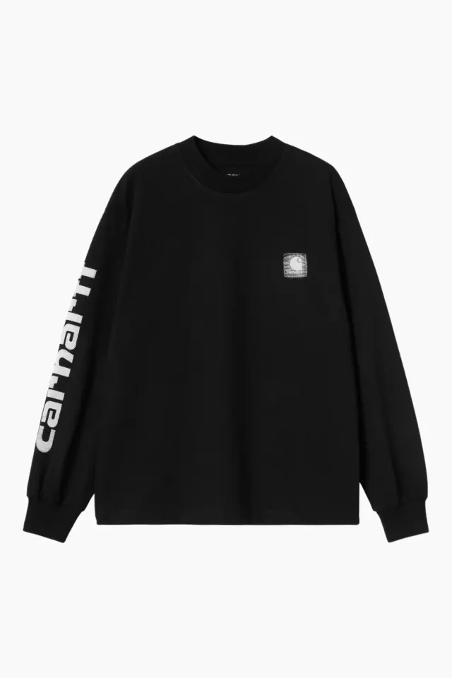 Carhartt W' L/S Archive Script T-Shirt - Black – Carhartt WIP — produktfoto