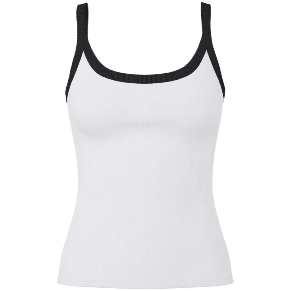 Pieces top Pcmay – Bright White Black — produktfoto