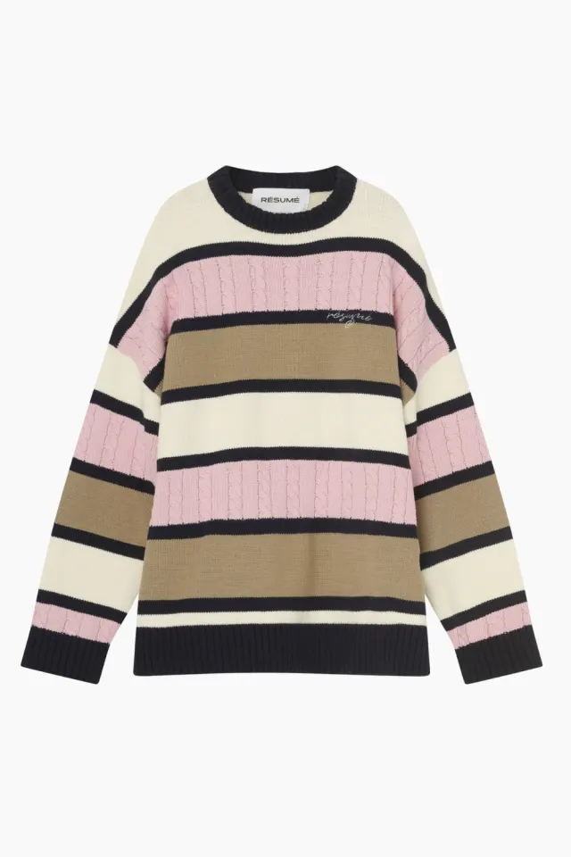 Résumé KarloRS Knit Pullover – Multi Pink — produktfoto