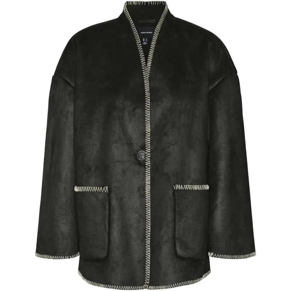 Vero Moda jakke Vmliva – Black WHITE DETAIL — produktfoto