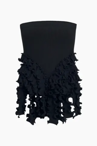 OpéraSPORT Cara Seamless Top/Skirt – sort — produktfoto