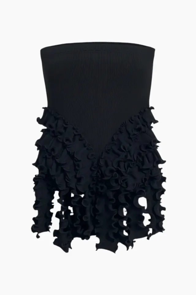 OpéraSPORT Cara Seamless Top/Skirt – sort — produktfoto