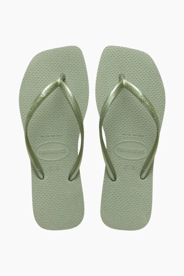 HAVAIANAS Slim Square Flip Flops – Smoke Green — produktfoto