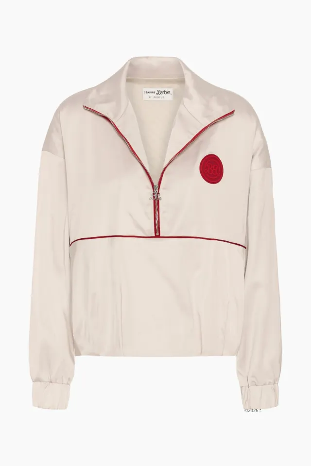 Gestuz BXGricky Track Jacket - Whitecap Gray – Barbie X Gestuz — produktfoto