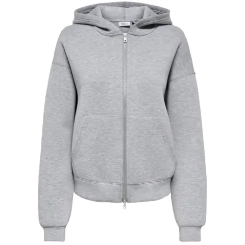 ONLY hoodie Onlnaomi – Light Grey Melange — produktfoto