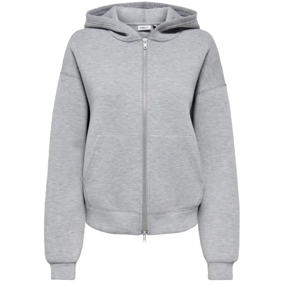 ONLY hoodie Onlnaomi – Light Grey Melange — produktfoto