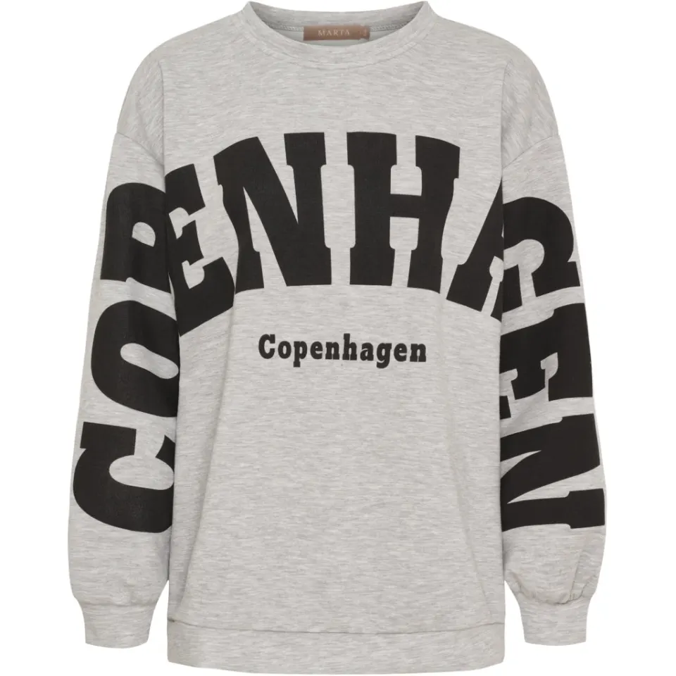 Marta du Château sweatshirt MdcHibiscus 22659 – Grey/Black — produktfoto