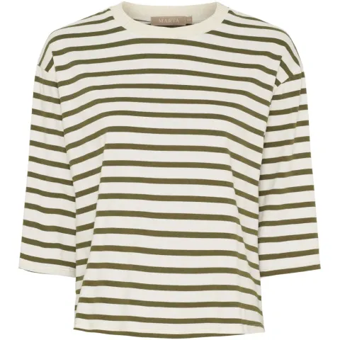Marta du Château T-Shirt MdcBrooklyn 58351 – Beige/Military — produktfoto