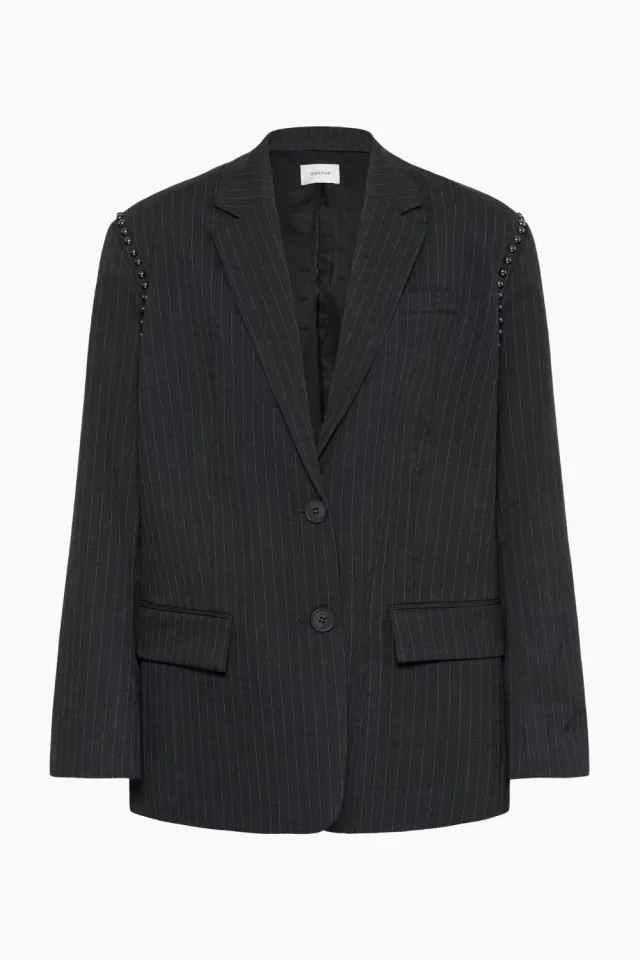 Gestuz GZlehela Blazer – Dark Grey Pinstripe — produktfoto