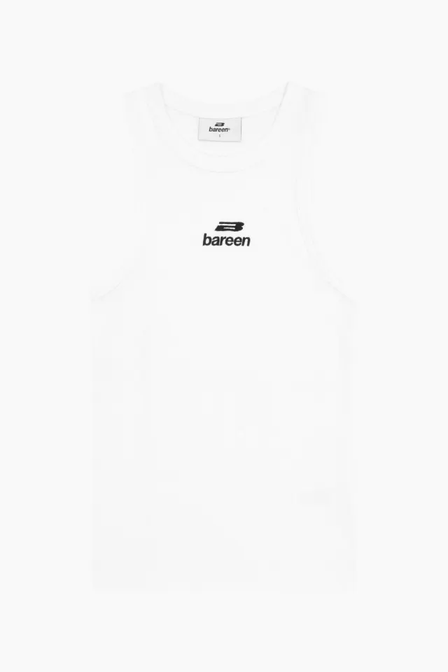 bareen AW26 Women´s Logo Tank Top – hvid — produktfoto