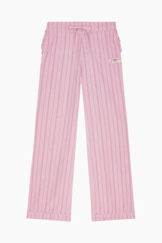 GANNI Stripe Cotton Pyjamas Pants W0327 – Lilac Sachet — produktfoto