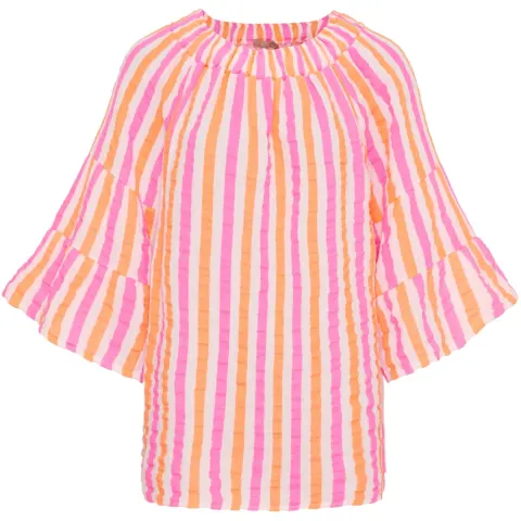 Marta du Château bluse MdcPutte 7316 – Orange/Fuxia Stripe — produktfoto