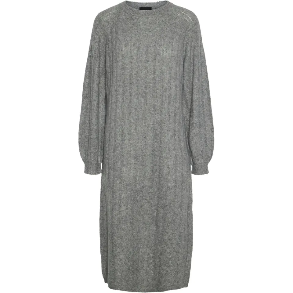 Pieces kjole Pcmaggy – Medium grey melange — produktfoto