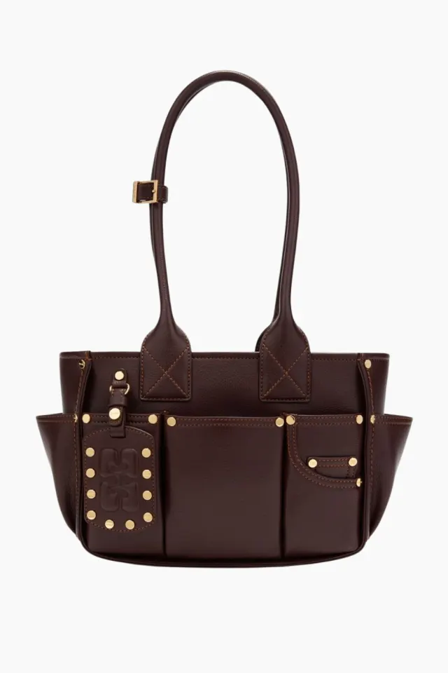 GANNI Posy Bag Small C2080034 – Bitter Chocolate — produktfoto
