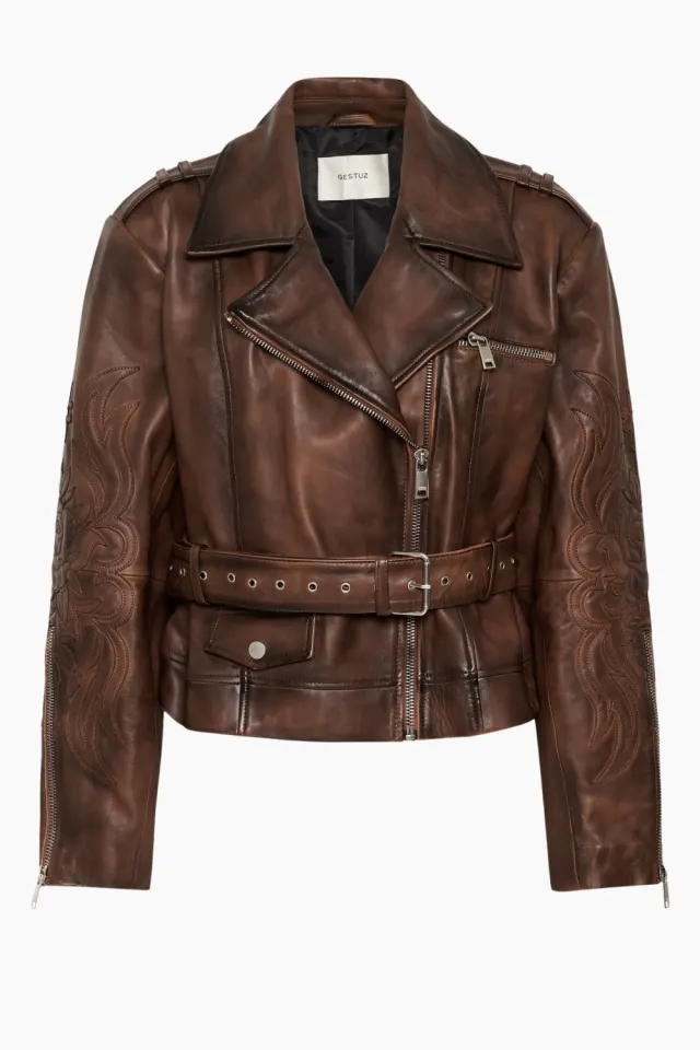 Gestuz GZpernille Jacket – Brown/Black Effect — produktfoto