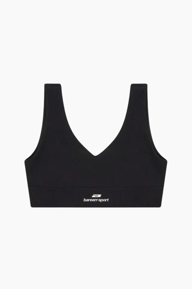 bareen Active V-Neck Bra – Black Onyx — produktfoto