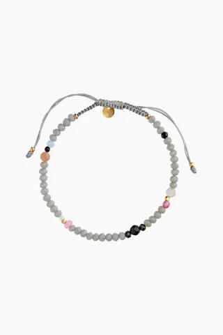 STINE A Color Crush Bracelet New York Mix And Grey Ribbon – Grå — produktfoto