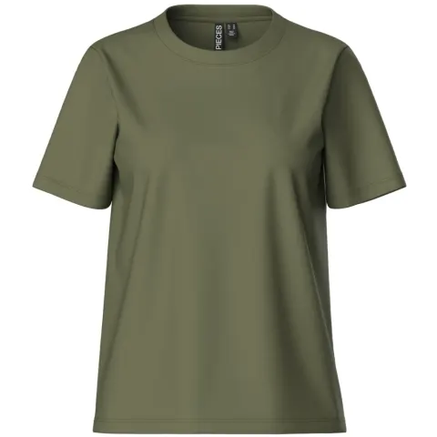 Pieces t-shirt Pcria – Deep Lichen Green — produktfoto