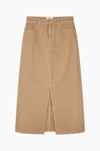 Mads Nørgaard Soil Denim Ketty Skirt – Tiger's Eye — produktfoto