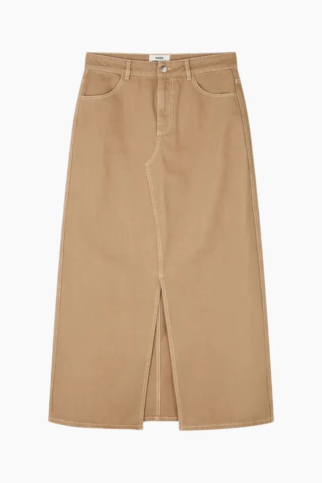 Mads Nørgaard Soil Denim Ketty Skirt – Tiger's Eye — produktfoto
