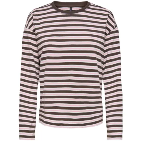 ONLY bluse Onlnew – Black Coffee Orchid pink + Cloud dancer — produktfoto