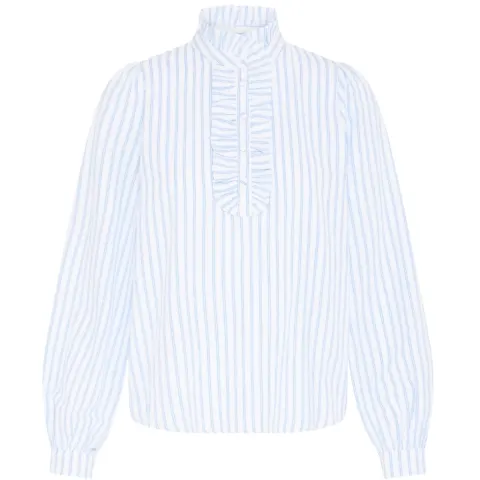 b.young bluse Byginette – Bright White Blue — produktfoto