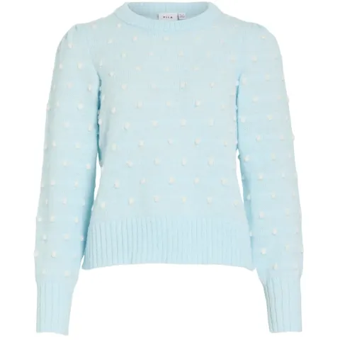 VILA strik Vidottie – Nantucket Breeze WHITE DOTS — produktfoto