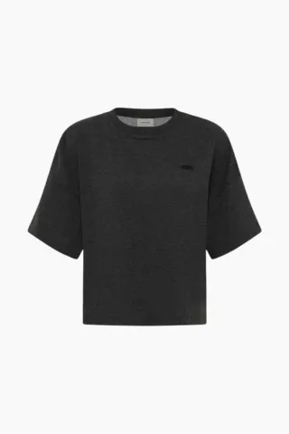 Gestuz GZgilsa Sweat Tee – Deep Grey Melange — produktfoto