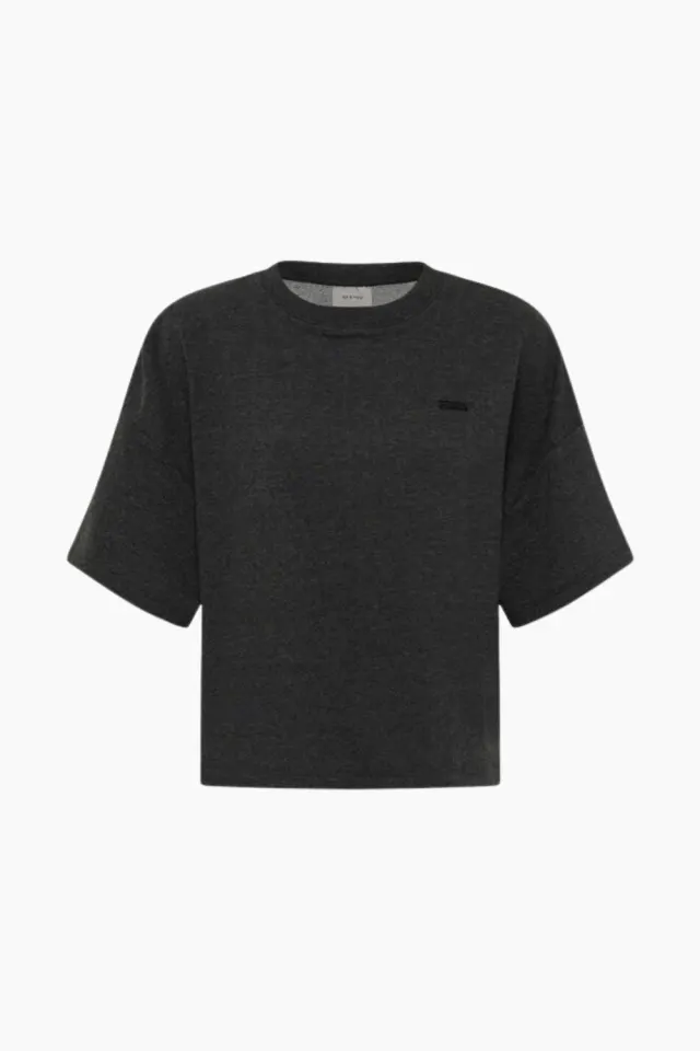 Gestuz GZgilsa Sweat Tee – Deep Grey Melange — produktfoto