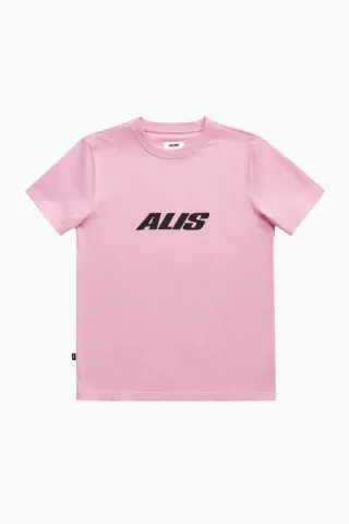 ALIS Jeron Essential T-shirt w/ Chest Logo – Solid Pink — produktfoto