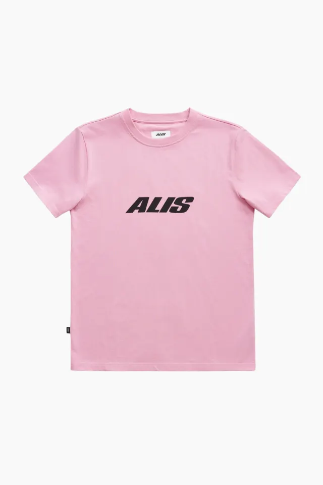 ALIS Jeron Essential T-shirt w/ Chest Logo – Solid Pink — produktfoto