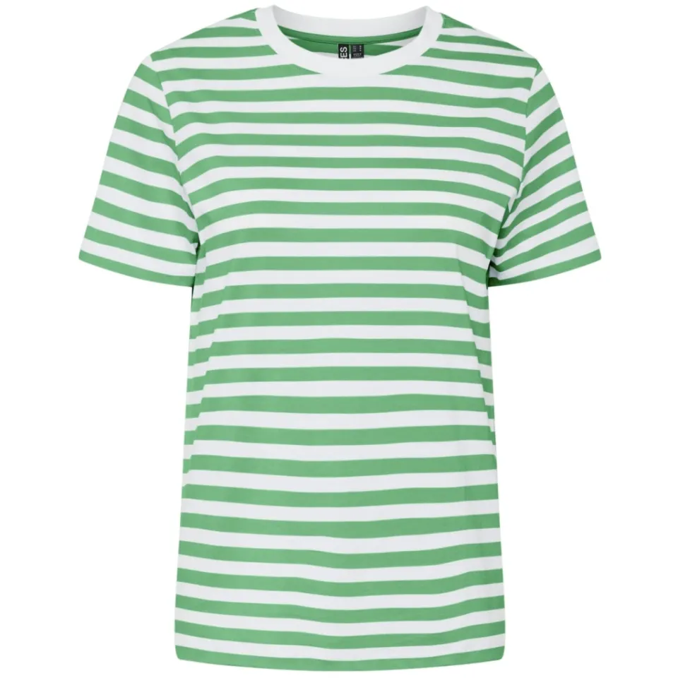 Pieces tee Pcria – Absinthe Green BRIGHT WHITE — produktfoto