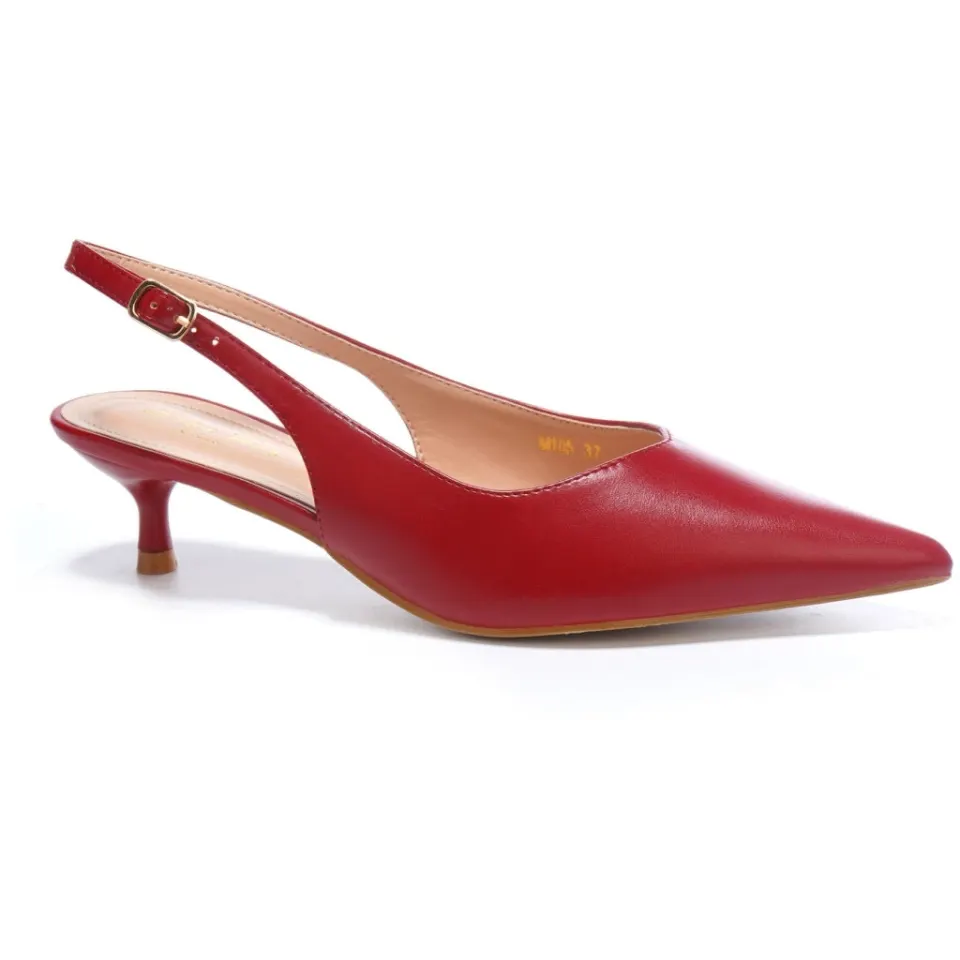 Abigail stiletter med slingback M105 – Wine — produktfoto