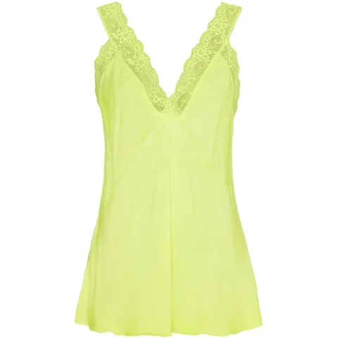Marta du Château top med blondekant 21336 – Fluo Yellow — produktfoto