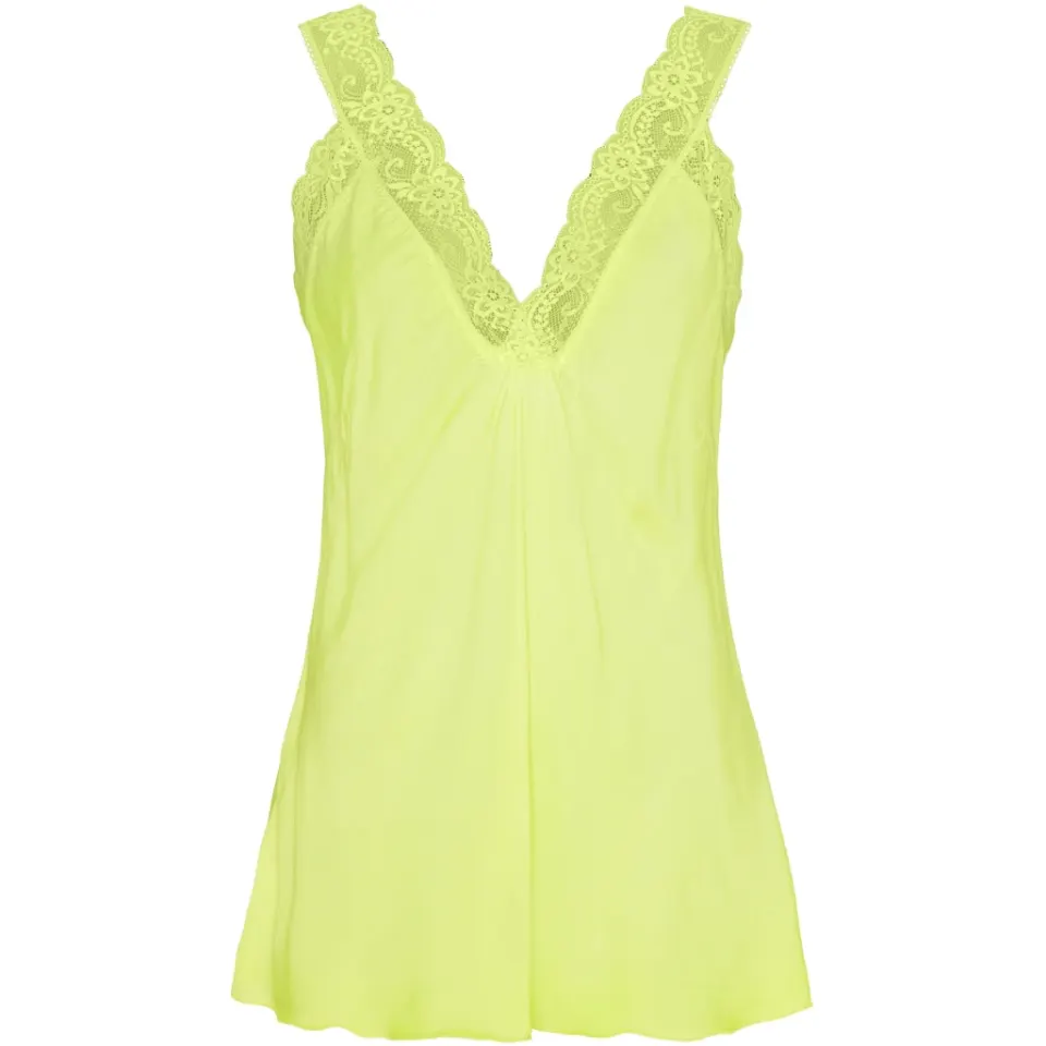 Marta du Château top med blondekant 21336 – Fluo Yellow — produktfoto