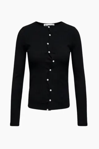OpéraSPORT Claire Seamless Cardigan – sort — produktfoto