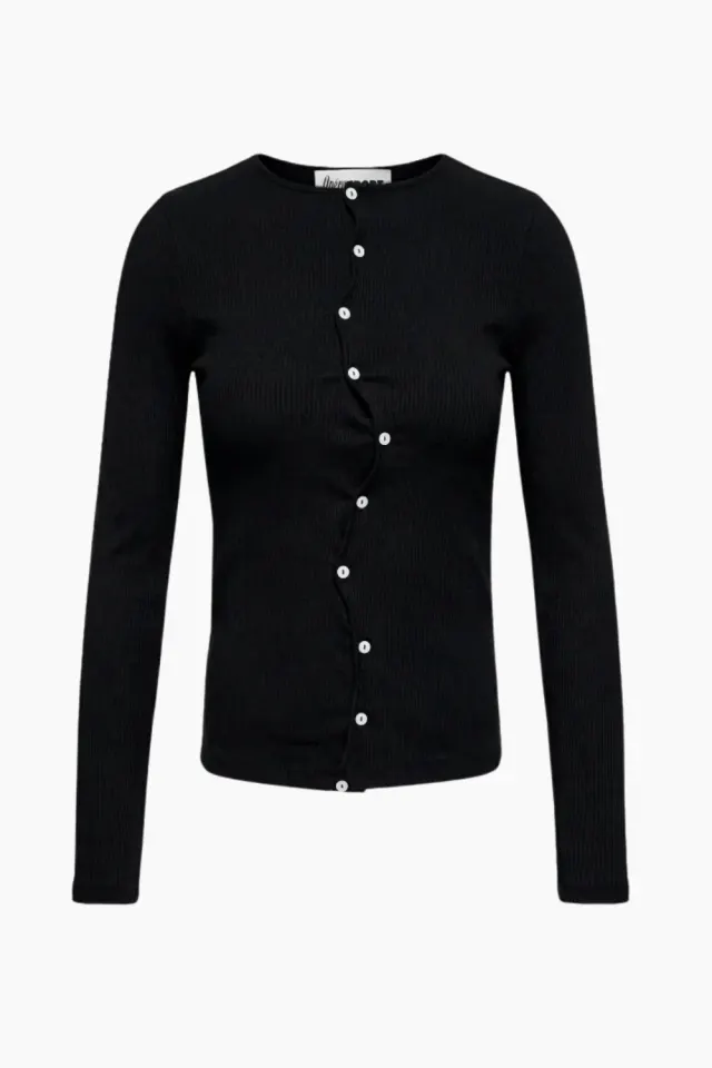 OpéraSPORT Claire Seamless Cardigan – sort — produktfoto