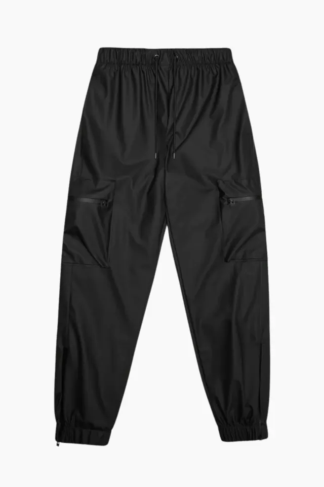 Rains Cargo Rain Pants Regular W3 – sort — produktfoto