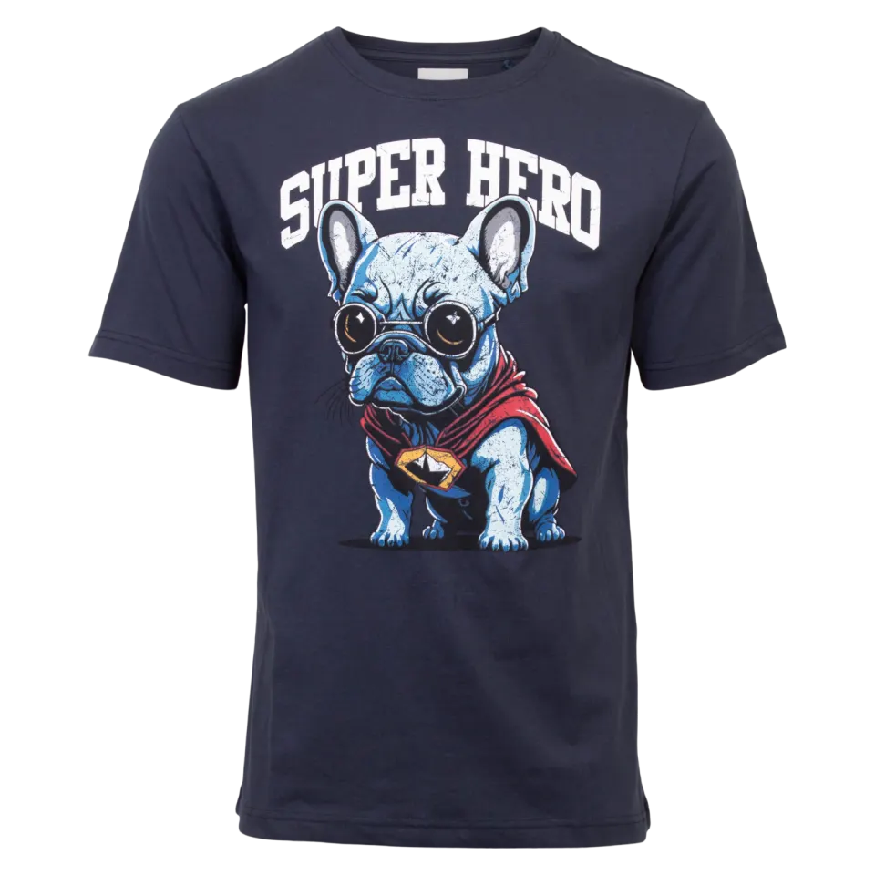 Marcus Sway print tee – Dk. Navy — produktfoto