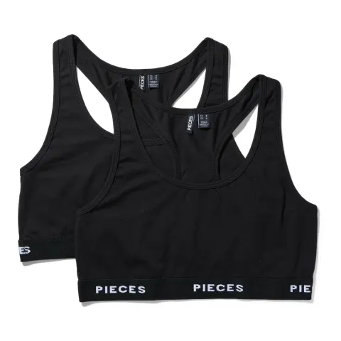 Pieces top Pclogo – sort — produktfoto