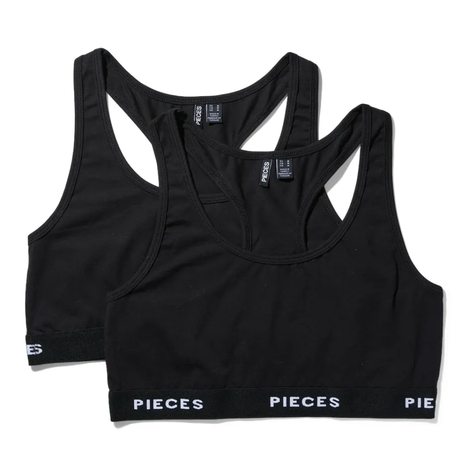 Pieces top Pclogo – sort — produktfoto