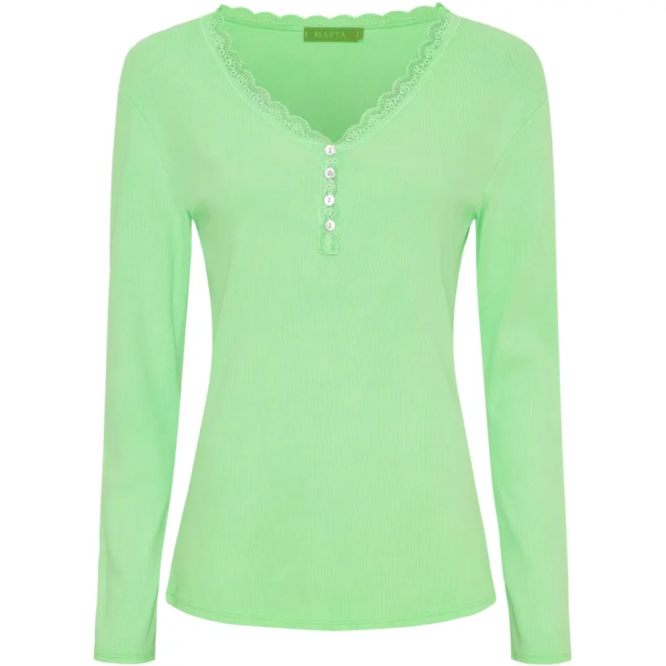 Marta du Château langærmet T-Shirt MdcCalista 2500 – Green Neo — produktfoto