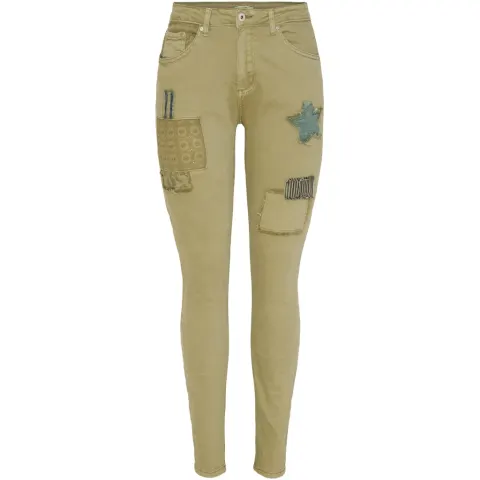 Place du Jour Jeans 98125 – Kaki — produktfoto