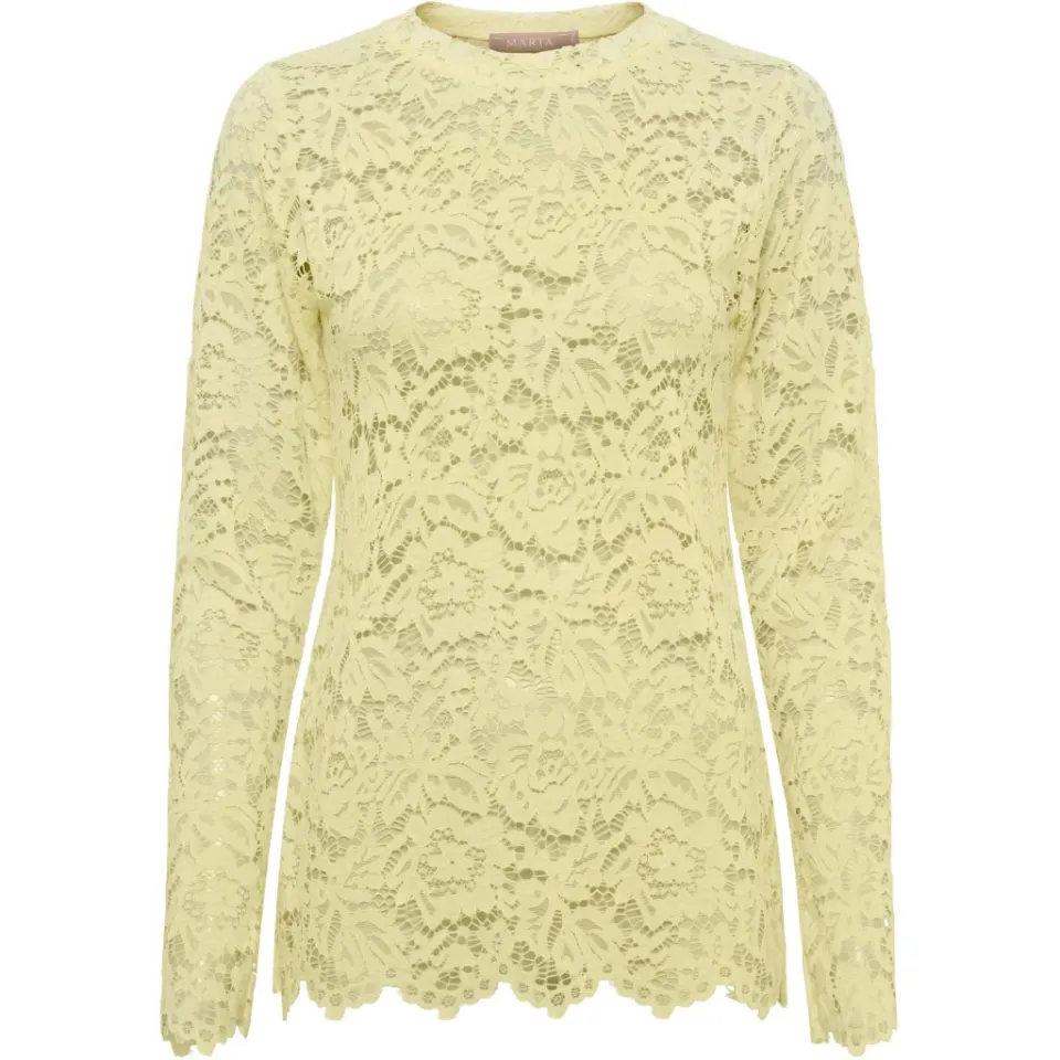 Marta du Château langærmet blonde t-shirt MdcMilley 7707 – gul — produktfoto