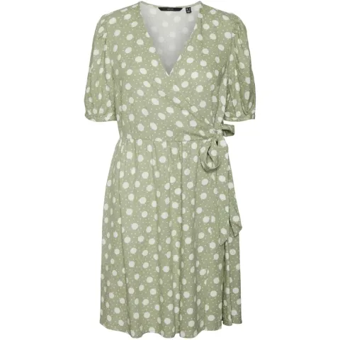 Vero Moda kjole Vmjesmilo – Desert Sage Snow white dots — produktfoto