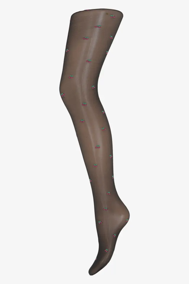 Hype the Detail Tights Cherry – sort — produktfoto